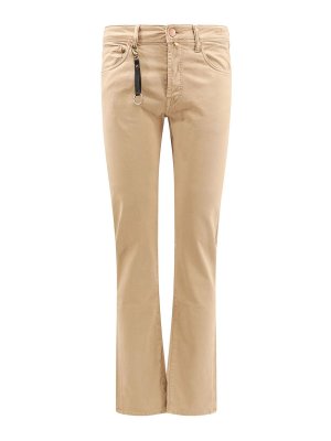 INCOTEX: casual trousers - Logo Stretch Cotton Trousers