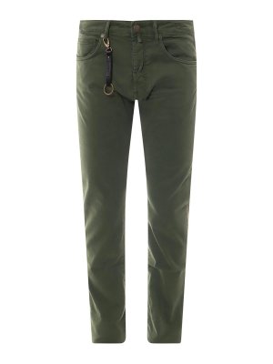 INCOTEX: casual trousers - Logo Stretch Cotton Trousers
