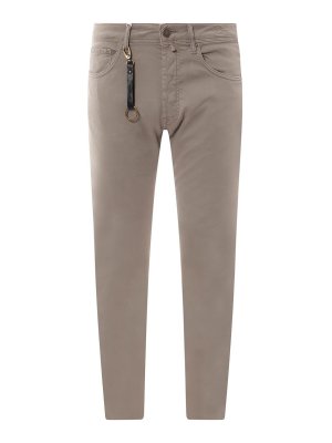 INCOTEX: casual trousers - Logo Stretch Cotton Trousers