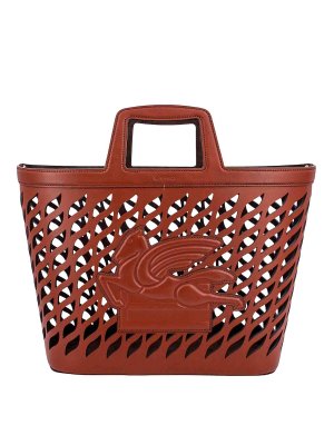 ETRO: totes bags - Perforated leather handbag