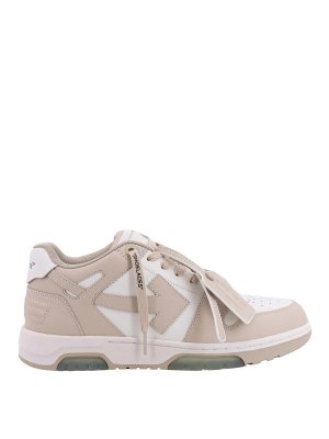 OFF-WHITE: sneakers - Sneaker in pelle con iconica fascetta