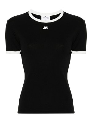 Courreges: Camisetas - Camiseta - Negro