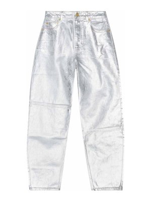 GANNI: ブーツカットジーンズ - ブーツカットジーンズ - 白