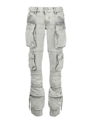 THE ATTICO 242WCO11V053100 関税送料込 THE ATTICO Cargo Pant in Sky Blue | FWRD