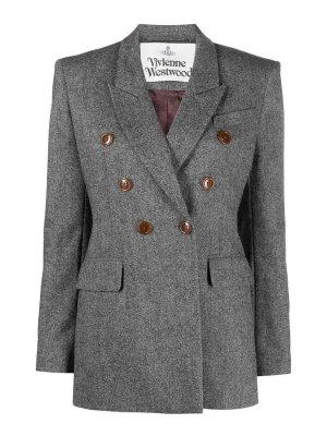 VIVIENNE WESTWOOD: casual jackets - Wool double-breasted jacket