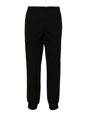 PRADA: casual trousers - Drawstring-waist tapered trousers