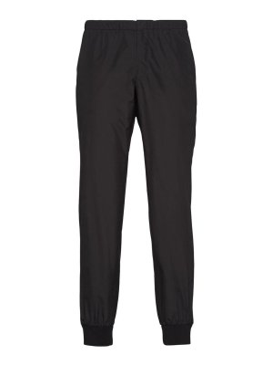 PRADA: tracksuit bottoms - Triangle-logo silk track pants