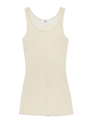 AMI PARIS: Tops & Tank tops - Scoop-neck sleeveless tank top