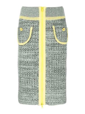 CORMIO: gonne al ginocchio  e longuette - Gonna in maglia con ricami floreali