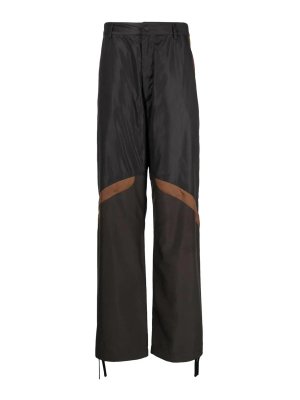 MONCLER: casual trousers - Panelled straight-leg cargo trousers