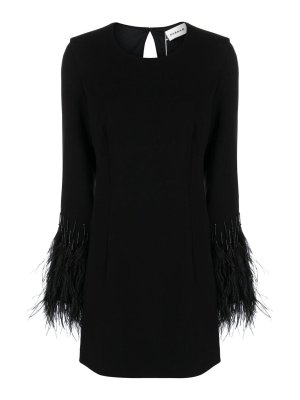 P.A.R.O.S.H.: short dresses - Feather-detail cut-out minidress