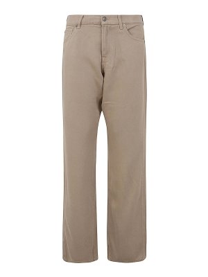 7 FOR ALL MANKIND: straight leg jeans - Tess trouser colored tencel sand