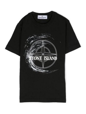 Stone Island Junior: Tシャツ - Tシャツ - 黒