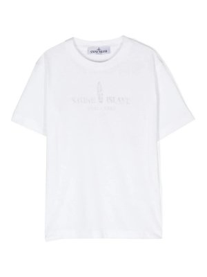 Stone Island Junior: Tシャツ - Tシャツ - 白