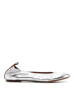 LANVIN: flat shoes - Silver ballet flats