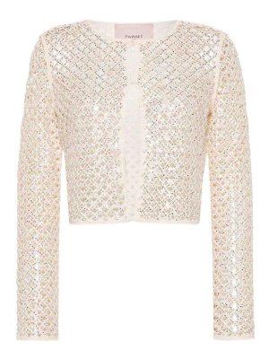 TWINSET: cardigans - Cardigan with sequin detail
