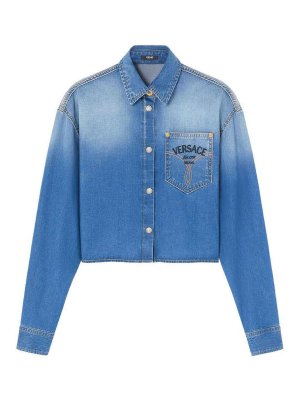 VERSACE: shirts - Denim shirt