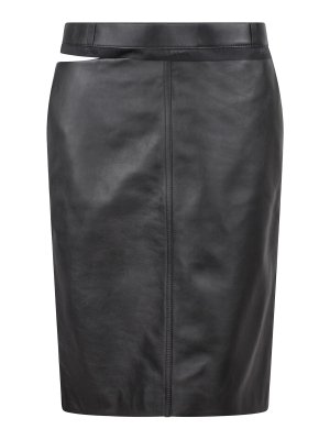 FENDI: Knee length skirts & Midi - Leather midi skirt