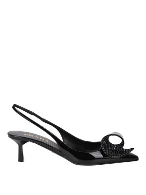 PRADA: court shoes - Patent leather slingback pumps