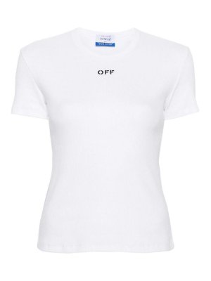 OFF-WHITE: Tシャツ - Tシャツ - 白