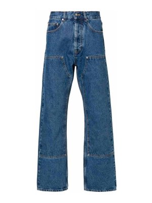 Valentino Garavani Ice blue faded effect denim pants