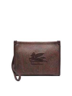 【MARNI】TROPICALIA CLUTCH Marni Tropicalia Pouch Wristlet Clutch Basket Bag in Brown