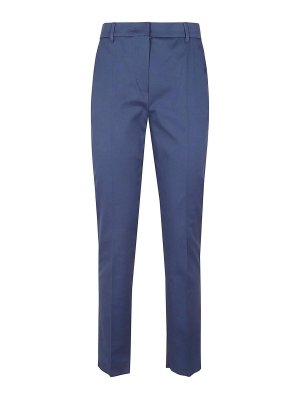 パンツ FABIANA FILIPPI Fabiana Filippi Trousers Blue Fabiana Filippi Cotton Skinny Trousers in Blue Ink
