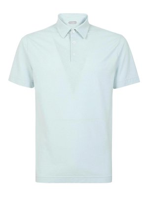 Zanone Ice Cotton Polo Shirt - Blue - Men | 811818ZG380Z3945