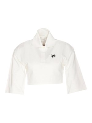 Palm Angels: Poloshirts - Poloshirt - Weiß
