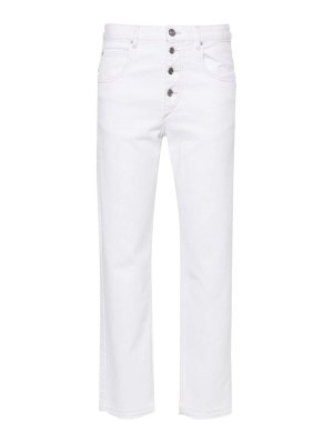 ISABEL MARANT: straight leg jeans - Jemina slim-fit cropped jeans