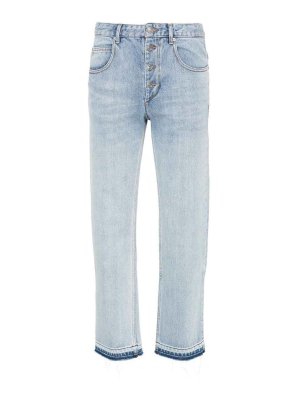 ISABEL MARANT: straight leg jeans - Jemina slim-fit cropped jeans