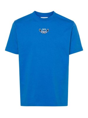 OFF-WHITE: T-shirts - T-Shirt - Blau