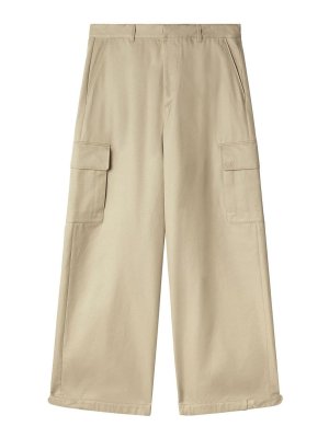 OFF-WHITE: pantaloni casual - Pantaloni cargo a gamba larga