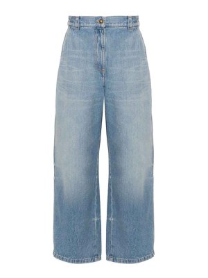 Palm Angels: straight leg jeans - High-rise wide-leg jeans