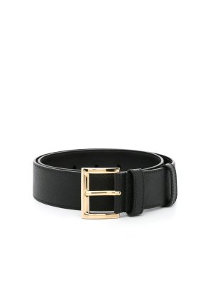 PRADA: belts - Logo-plaque leather belt