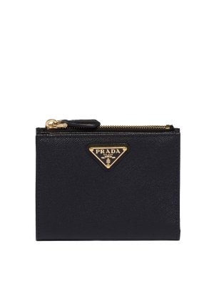 PRADA: wallets & purses - Triangle-logo saffiano leather wallet