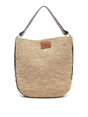 ISABEL MARANT: shopper - Borsa tote in rafia Bayia