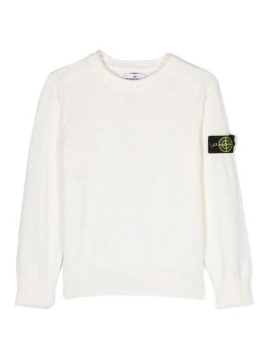Stone Island Junior: クルーネック - クルーネック - 白
