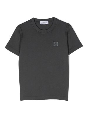 Stone Island Junior: Camisetas - Camiseta - Azul