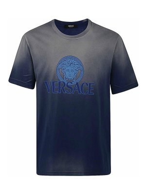 VERSACE: t-shirts - T-shirt jersey fabric degrade overdye