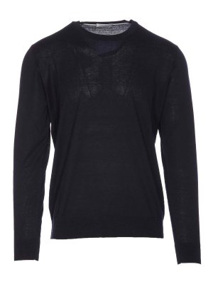 Paolo Pecora: crew necks - Blue sweater crewneck knit