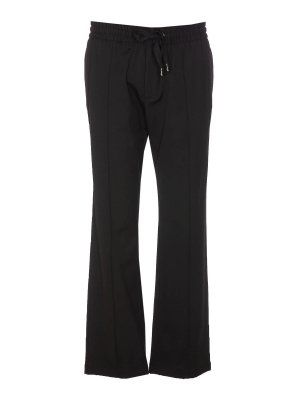 DOLCE & GABBANA: pantaloni casual - Pantaloni neri elasticizzati in vita