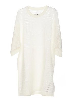 MM6 MAISON MARGIELA: Suéteres con cuello pico - Suéter Cuello Redondo - Blanco