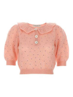 ALESSANDRA RICH: crew necks - Rhinestone Sweater