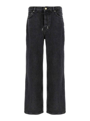 GANNI: Straight Leg Jeans - Straight Leg Jeans - Schwarz