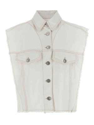 ベスト・ジレ IBRIGU SS24 BASIC VEST (11IB.010 WHITE) Ibrigu Basic vest - White - Women | 11IB010WHITE | thebs.com