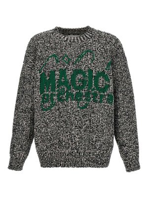 JIL SANDER: maglia collo rotondo - Maglione in lana Logo Magic Orchestra