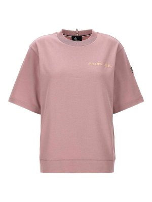 MONCLER: t-shirt - T-shirt con stampa logo