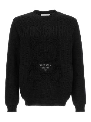 MOSCHINO: maglia collo rotondo - Maglione di orsacchiotto