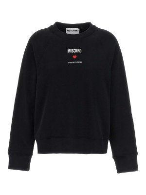 MOSCHINO: Sweatshirts & Sweaters - Cotton Sweatshirt  In Love We Trust